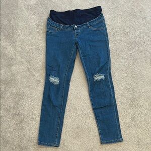 Blue Maternity Jean NWOT